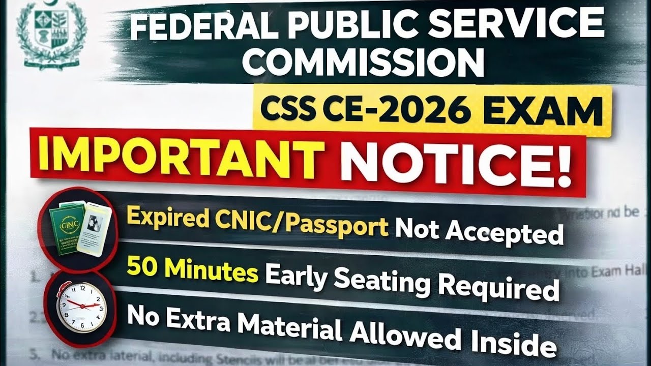 FPSC CSS 2026 IMPORTANT NOTICE ⚠️ | Big Warning for CSS Aspirants | Must Watch