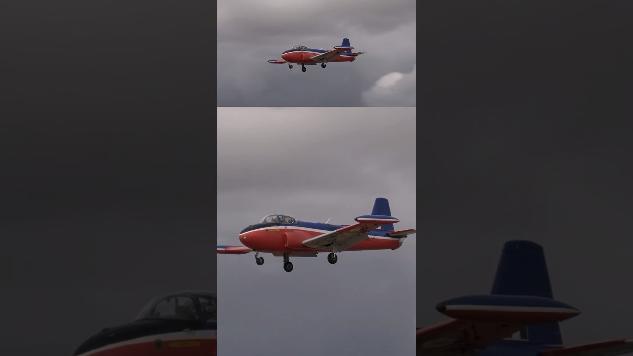 Jet Provost touching down at RAF Fairford for RIAT