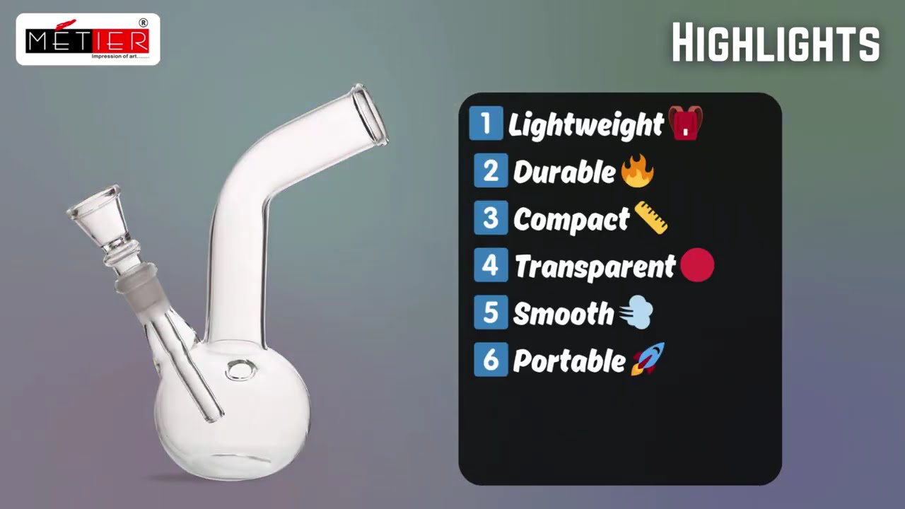 Mini Glass Bong (6.5 Inch) &ndash; Perfect for Beginners! || Vaping Device