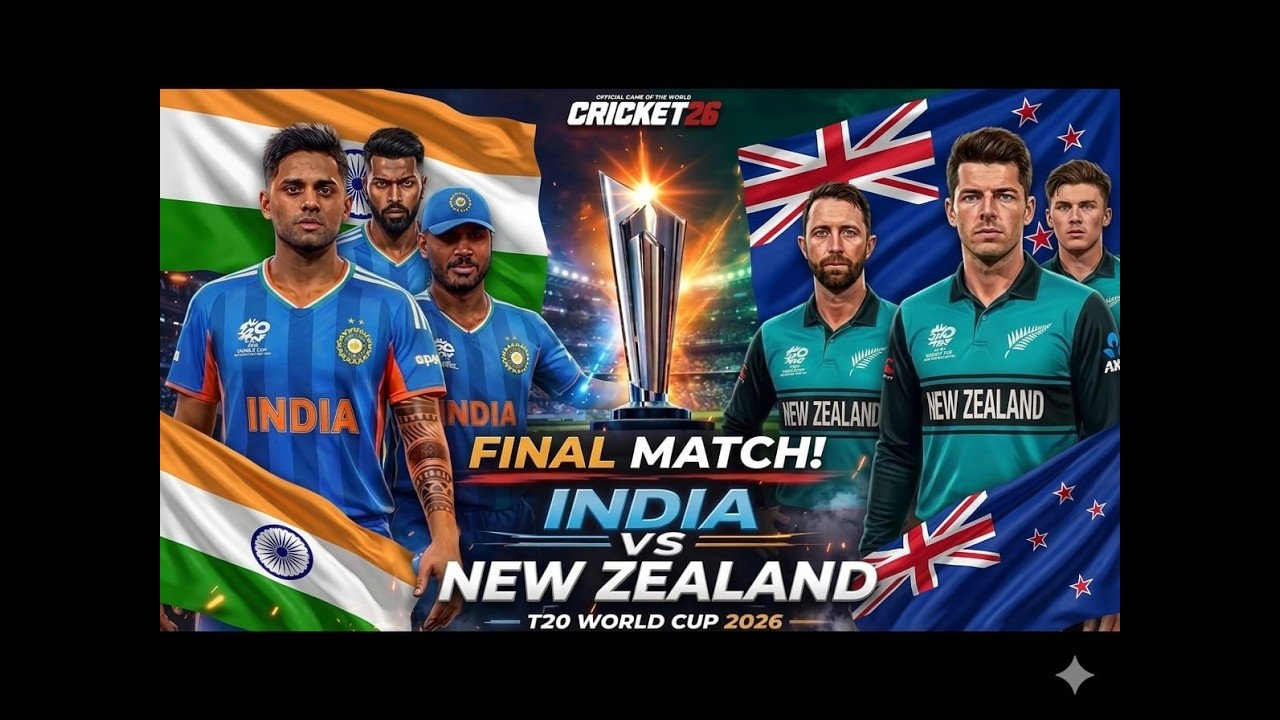 HERE COMES THE FINAL 🏆T20 WORLD CUP 2026 IND VS NZ !!#livestream #t20wc  #cricket26gameplay #cricket