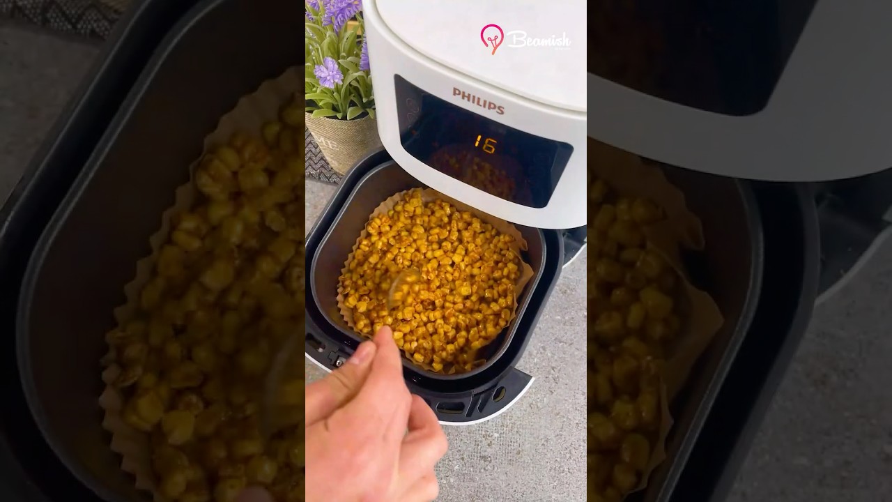 Air fryer crispy corn 🌽 #airfryer #crispy #corn
