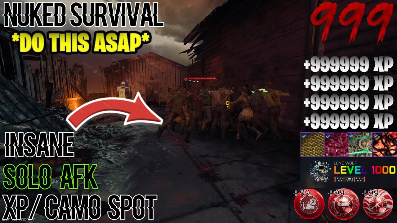*DO THIS NOW* INSANE SOLO AFK XP GLITCH! NUKED SURVIVAL AFK/XP/CAMO Glitch! BO7 Zombie Glitches!
