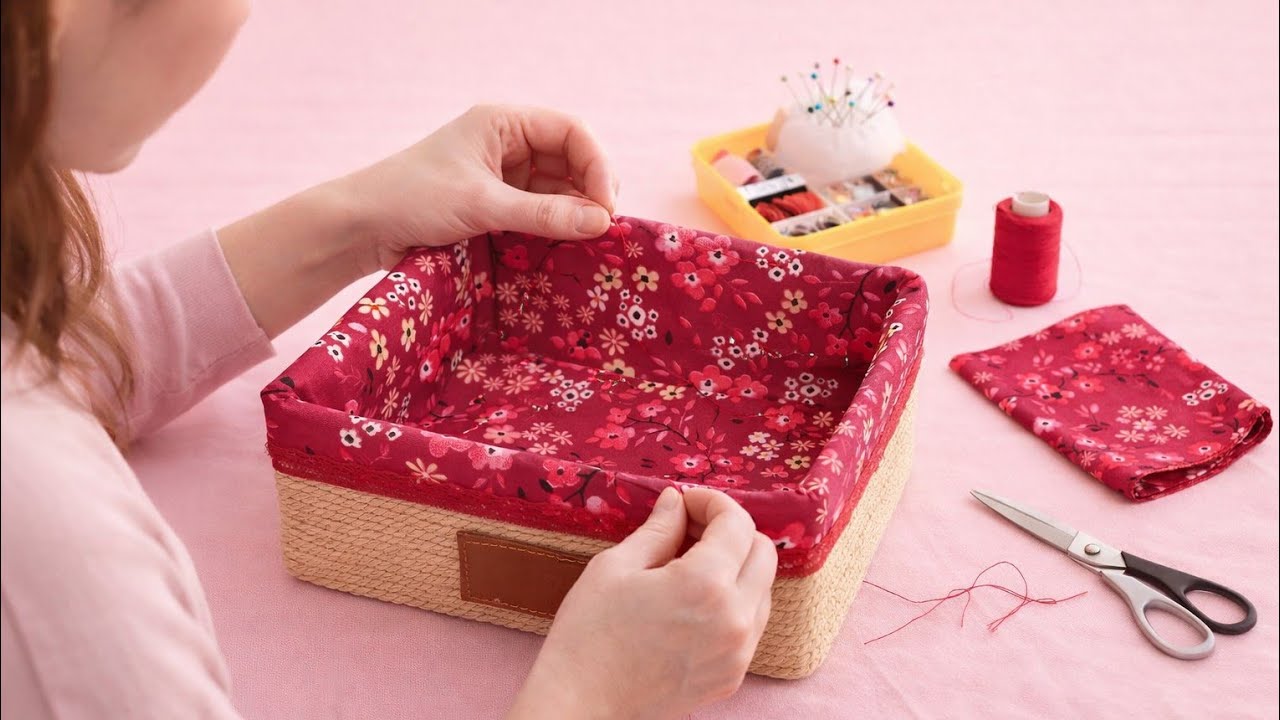 Turning a Simple Basket into a Beautiful Organizer | Trash to Treasure ♻️