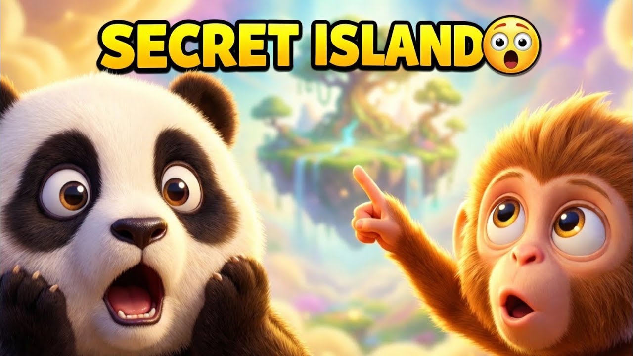 Panda & Monkey Found a SECRET Island 😱 | Magic Adventure