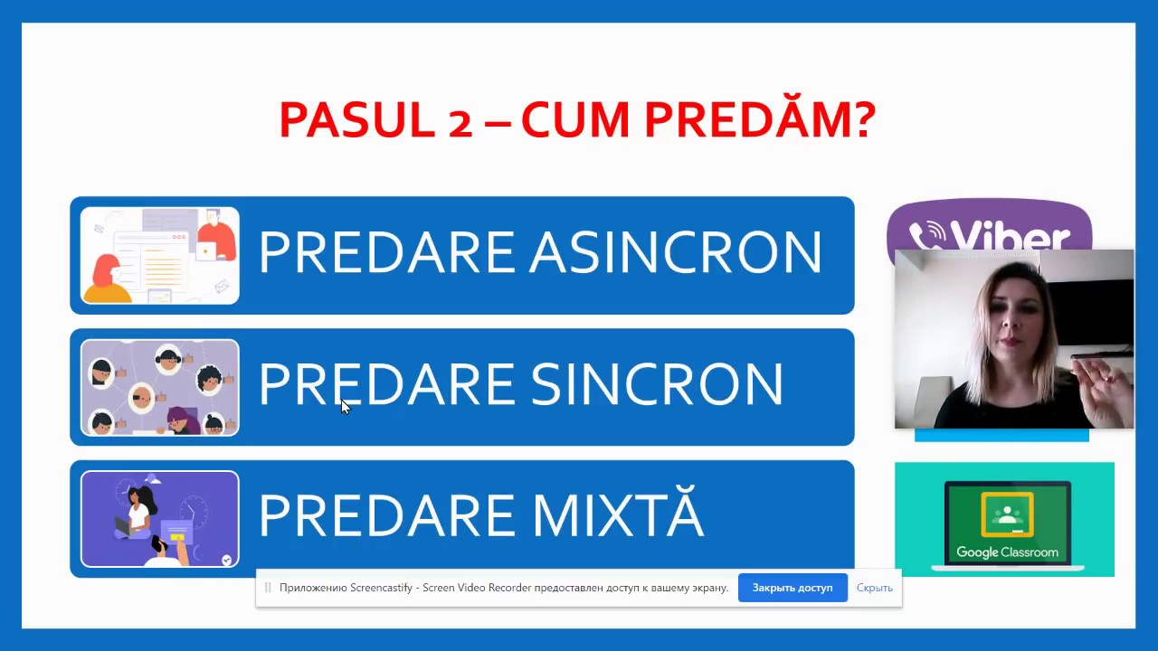 Demararea procesului de predare online pas cu pas