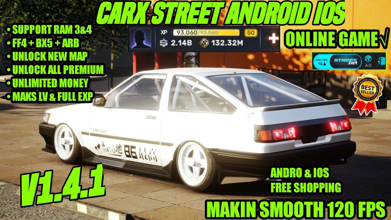 Обновление! Carx Street MOD APK v1.14.1 Геймплей — неограниченные деньги, разблокированы все маши...