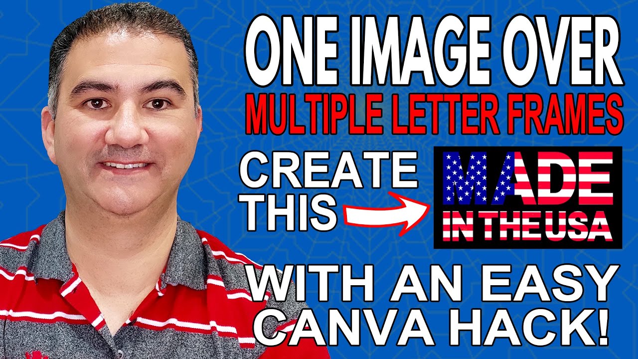 One Image Over Multiple Letter Frames in Canva - Super Cool Canva Hack