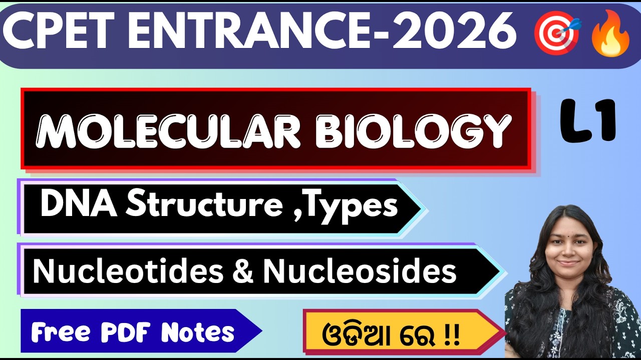 MOLECULAR BIOLOGY -DNA structure, Composition, Types and Properties| Target CPET -2026🎯