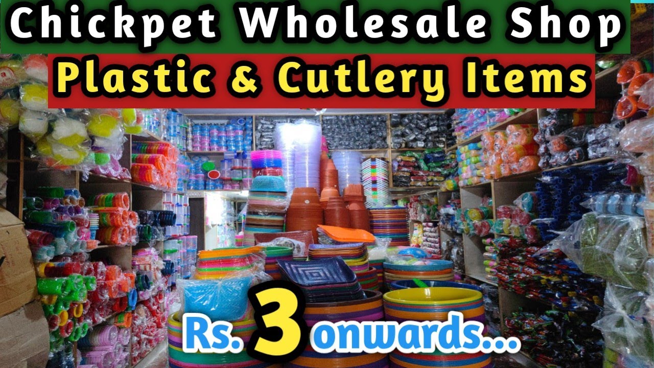 Chickpet Bangalore Wholesale Shop 3Rs only| Plastic, Kitchen, Hotel wares,BathroomItems, Returngifts