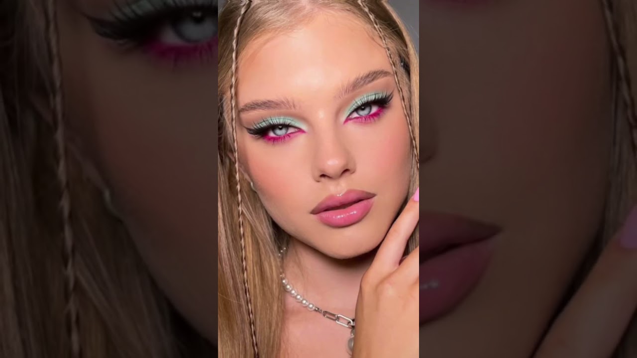 Most Interesting Neon makeup looks#neonmakeup#shorts.