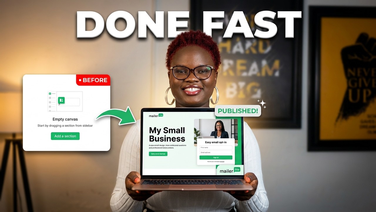 How to Build Your First Landing Page in MailerLite (Full Tutorial)