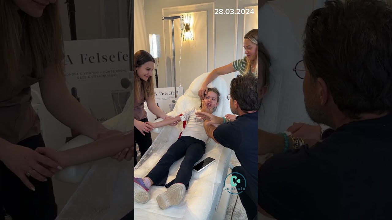 Küçük hastamıza serum taktık
