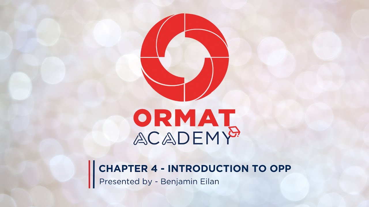 Introduction to OPP - Ormat Production Pump