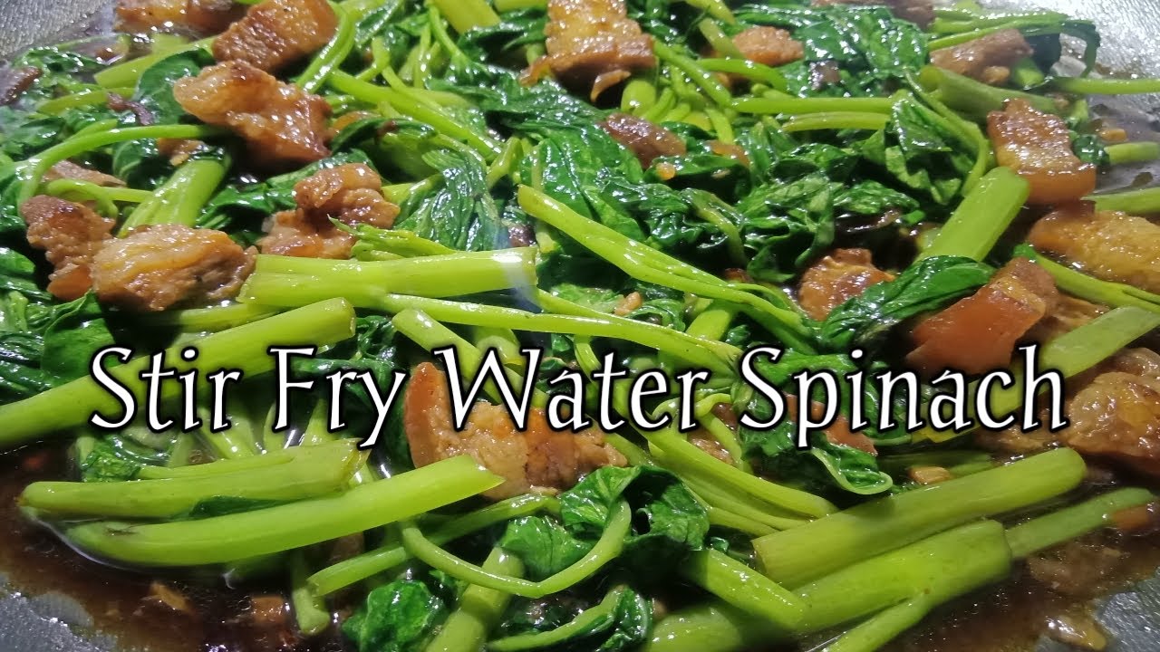 Stir Fry Water Spinach with Pork in Oyster Sauce//TheMagawayVlogs