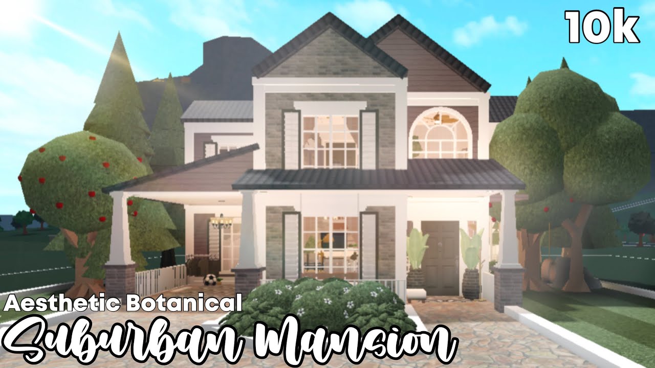 Roblox | Bloxburg: 10k Botanical Suburban Aesthetic Mansion (FULL BUILD) | Bloxmas 2022