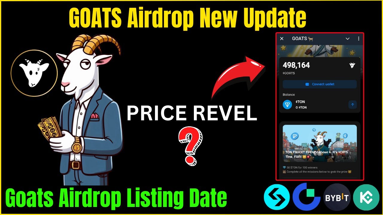 GOATS Airdrop New Update | Goats Airdrop Listing Date | GOATS Airdrop Price Reveled |