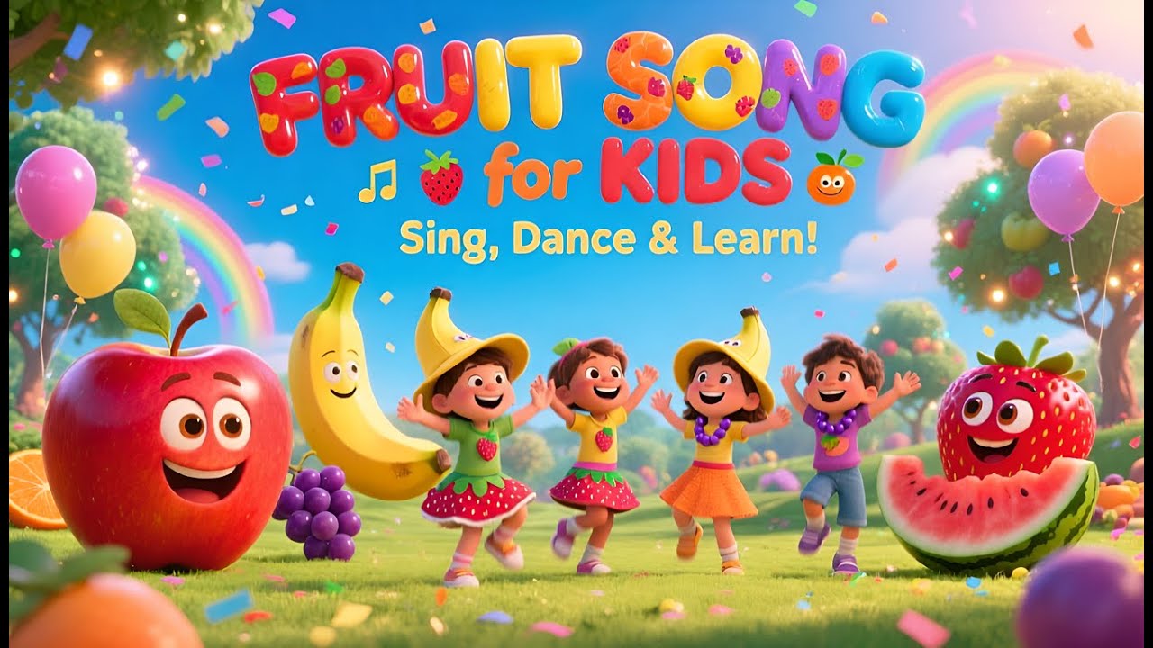 FRUIT SONG for Kids | Sing, Dance & Learn Healthy Fruits | Fun Nursery Rhyme | Kids Songs