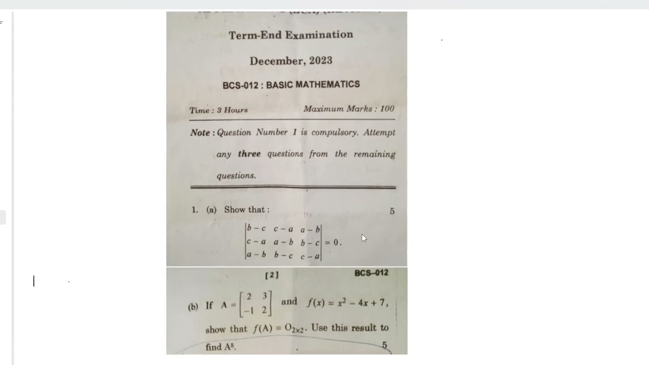 BCS012 December 2023 Solved Question Paper | Previous Year Solution | Q.no 1(a), 1(b) | IGNOU BCA #2