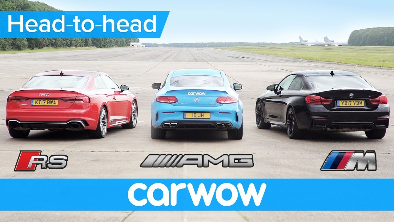 New Audi RS5 v BMW M4 v Mercedes-AMG C63S Drag and Rolling Race | Head2Head