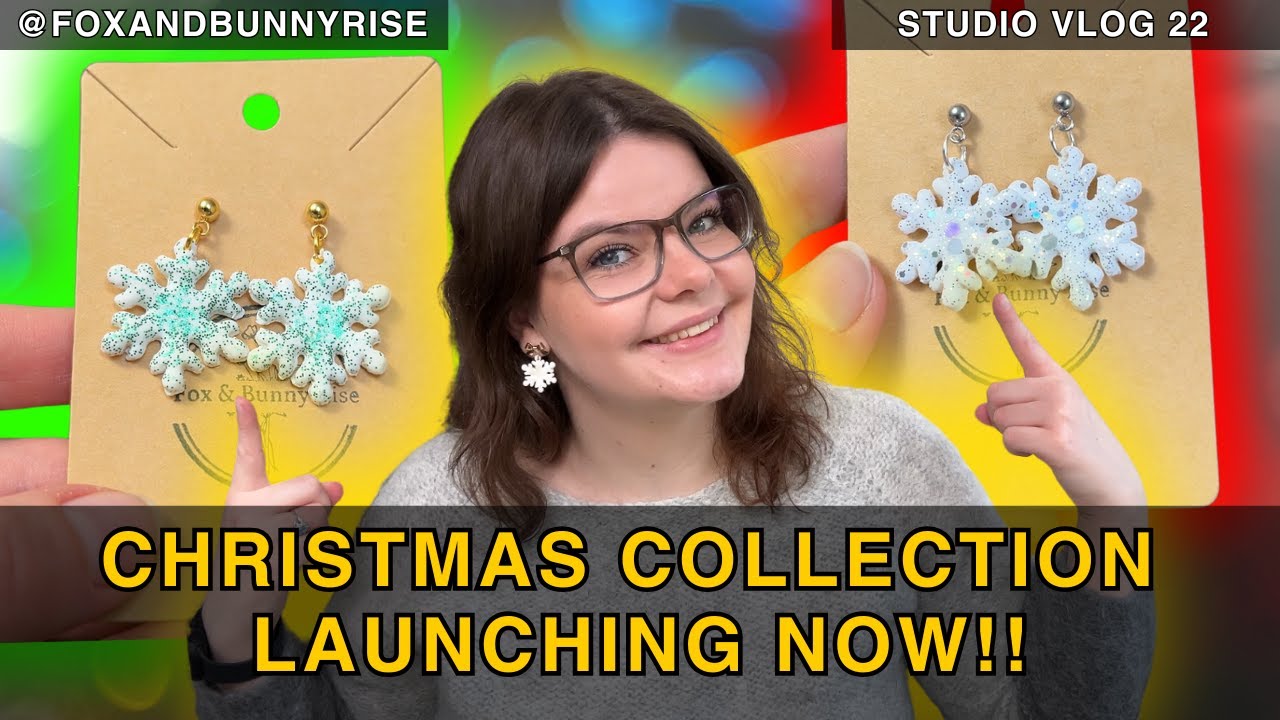 ❄️ Glitter Snowflake Dangles and Studs ❄️ 5 Different Colours ✨ Christmas Series #2 ❄️