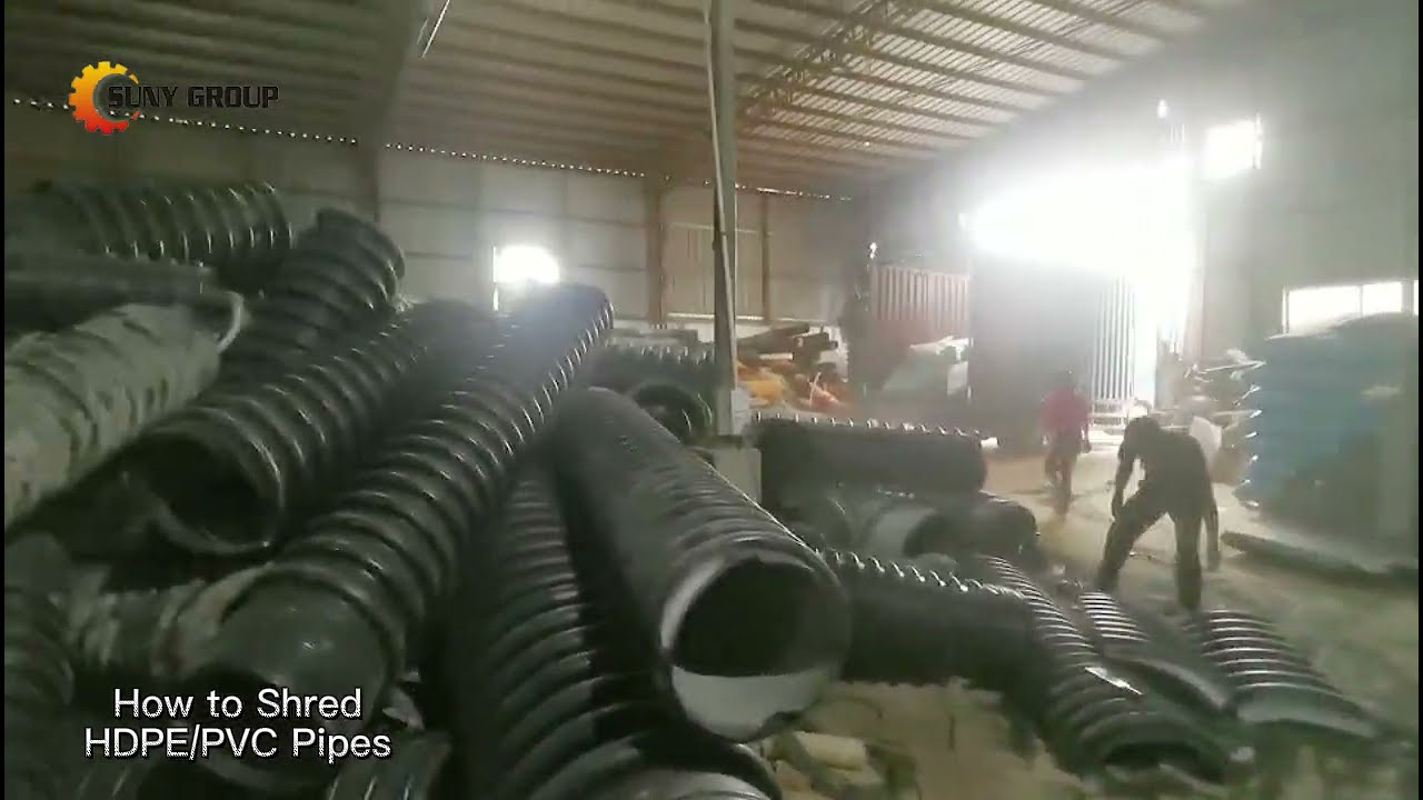 Shredding HDPE/PVC Pipes | Single Shaft Plastic Shredder