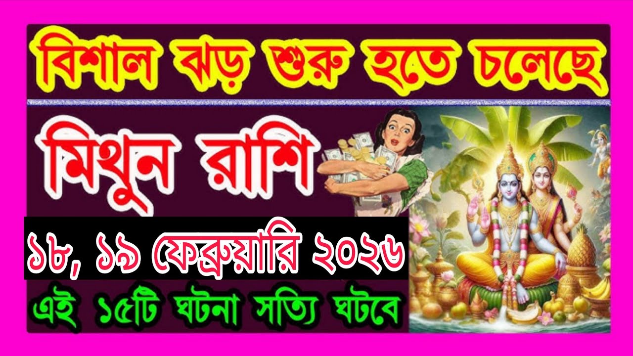 মিথুন রাশি | ১১, ১২ ফেব্রুয়ারি ২০২৬ বিপুল ধন লাভ হতে চলেছে |#মিথুনরাশি 
