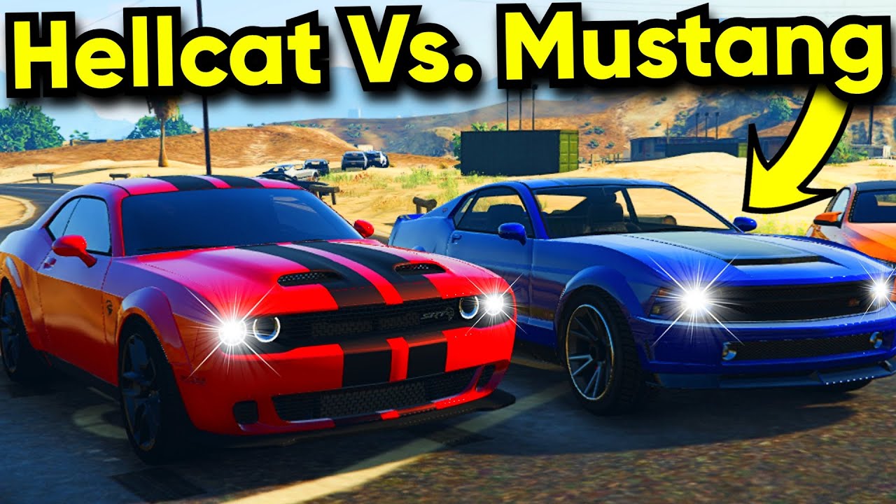 Racing A 1000HP Mustang With My 1000HP Hellcat In GTA 5 RP!