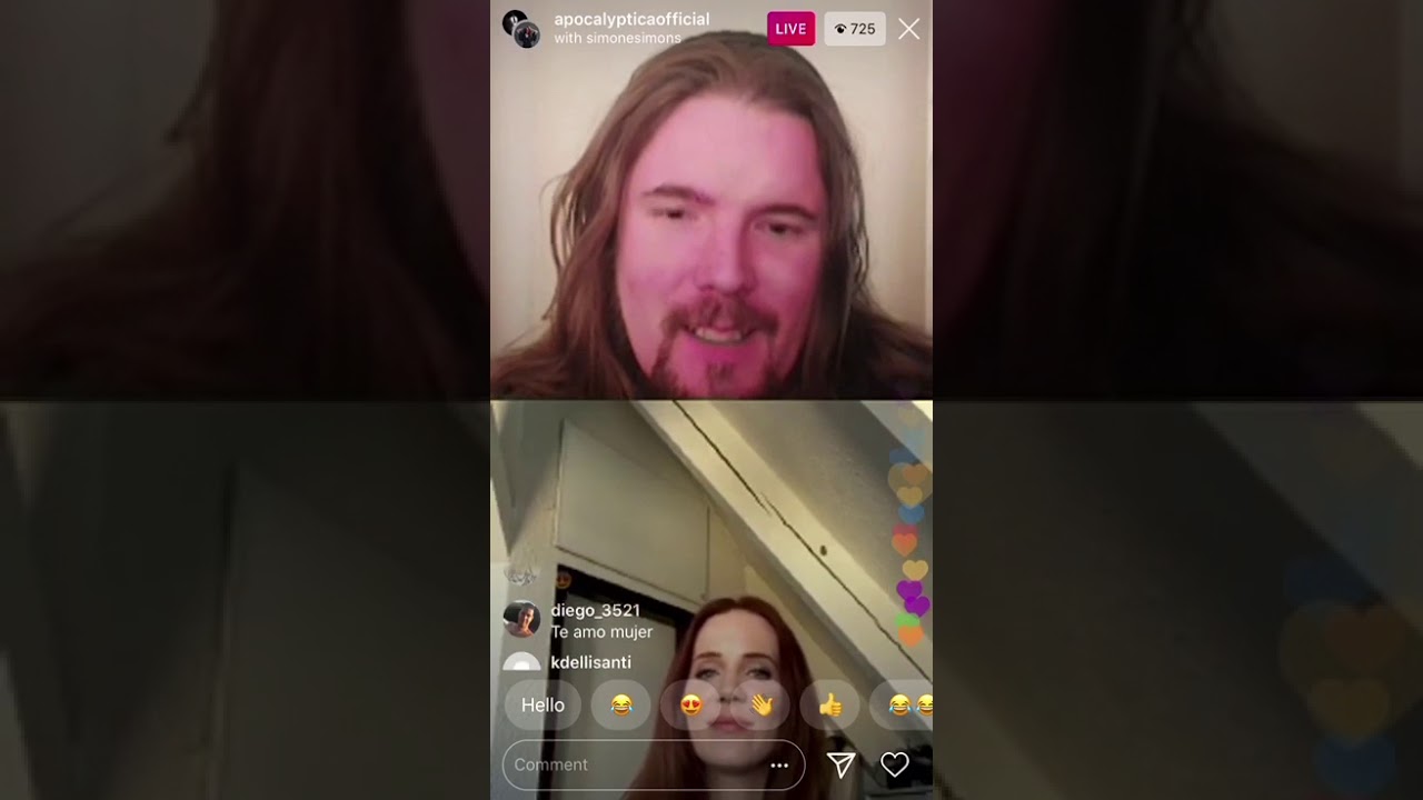 (PART 1) IG LIVE Simone Simons & Perttu Kivilaakso 15/4/2020 | Epica & Apocalyptica