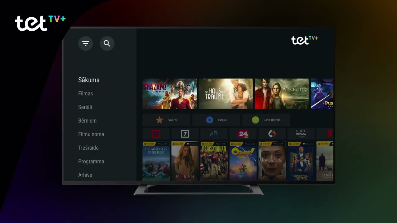 Kā izvēlēties un kombinēt Tet TV+ saturu savā Smart TV lietotnē?