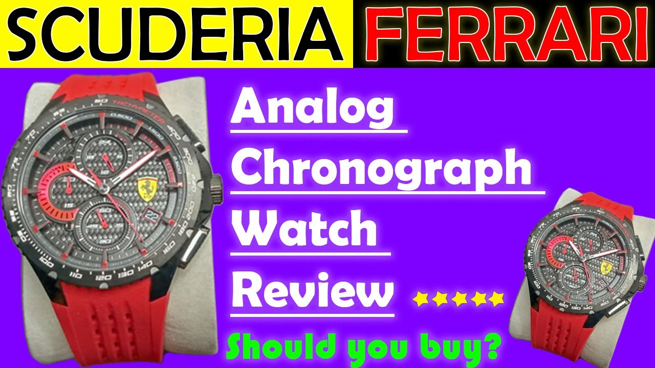 Experience the Timeless Elegance of Scuderia Ferrari's Black Dial & Red Strap Watch #Ferrari Watch