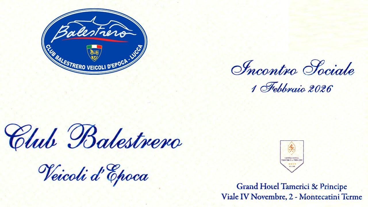 Club Balestrero Incontro sociale 1 febbraio 2026