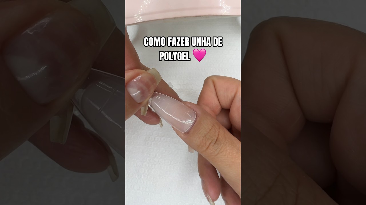 Como fazer unha de polygel 😍 #polygel #alongamento #unhasdegel #unhas
