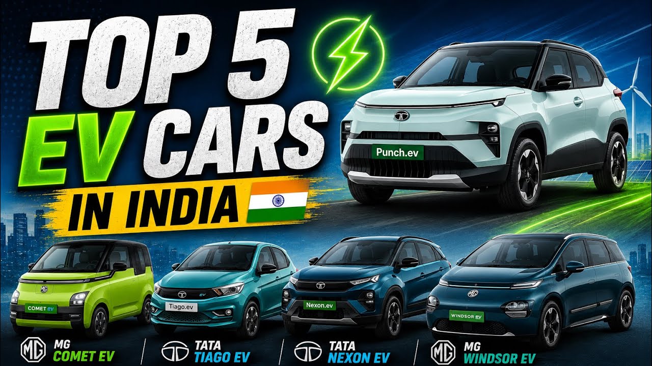 Top 5 Electric Cars Under 10 Lakh ! Best EV Cars In India