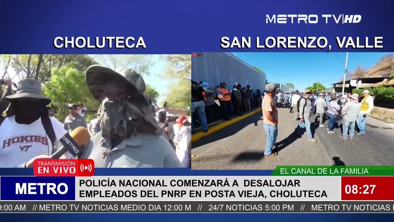 Policía comenzará a desalojar a los empleados del PNRP en el sector de Posta Vieja, Choluteca