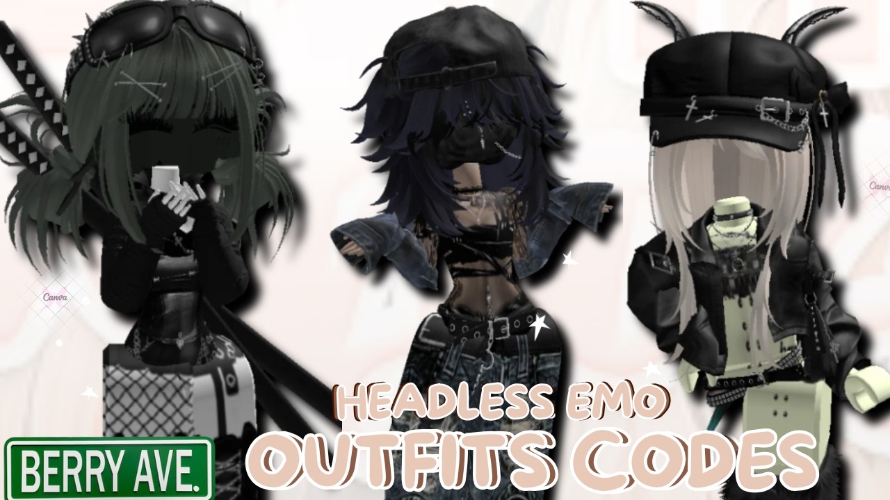 5 EMO OUTFIT ID CODES FOR BROOKHAVEN BERRY AVENUE & BLOXBURG 🖤✨️