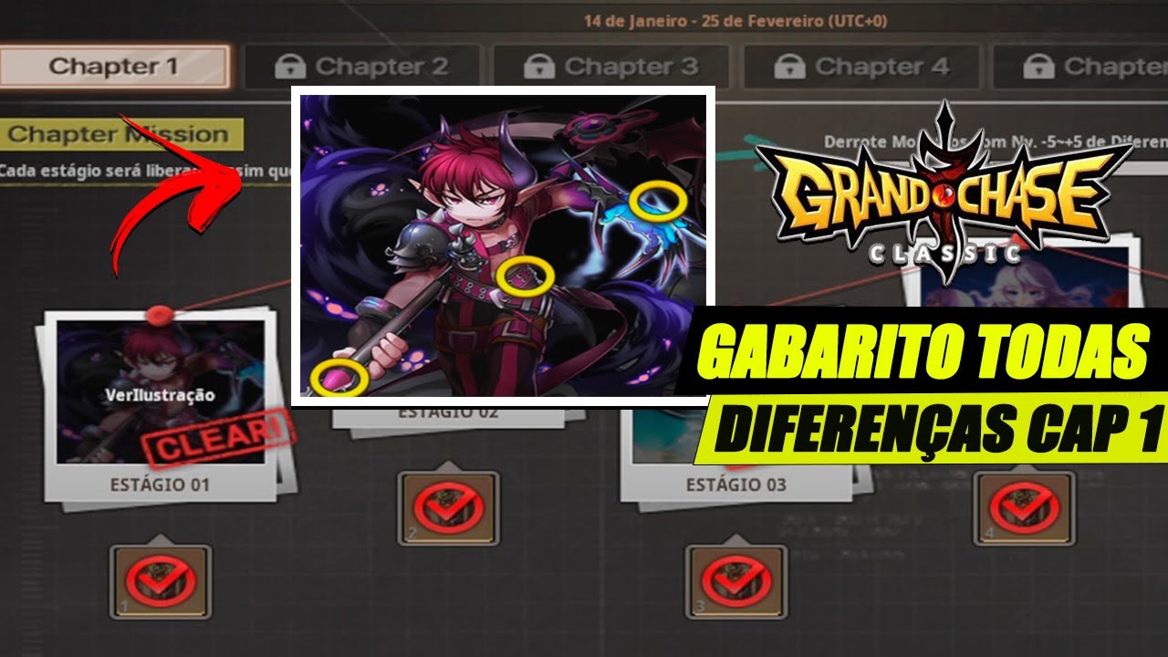 Todas as Diferenças do Capítulo 1 do Evento Arquivos de Caso - Grand Chase Classic