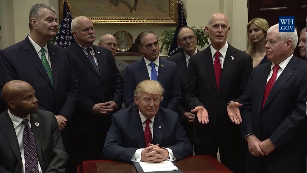 President Trump signs the VA Choice Improvement Act