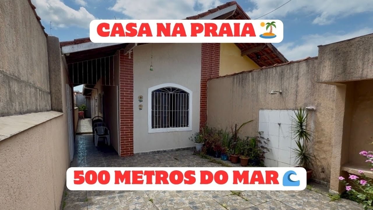 CASA NA PRAIA À 500 METROS DO MAR EM ITANHAÉM/SP