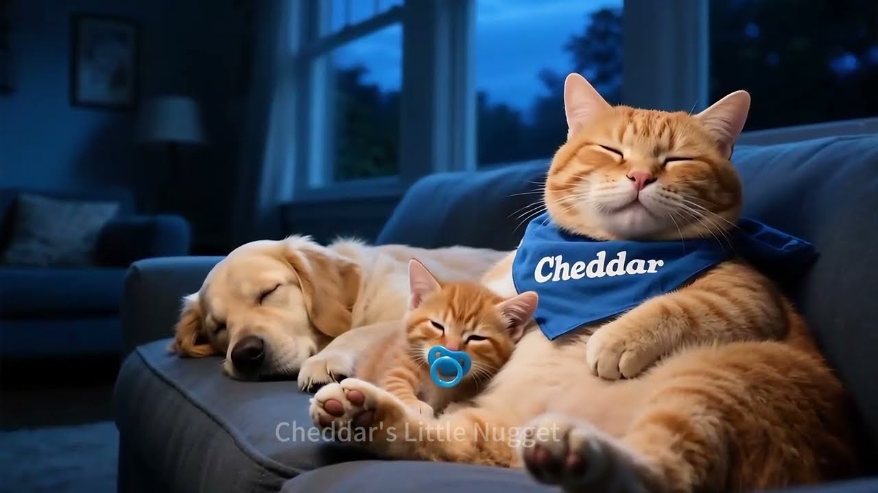 Fat Cat Adopts a Golden Retriever Puppy! 橘猫奶爸Cheddar的带娃日记：捡到一只小金毛！🍼🧡 #Heartwarming