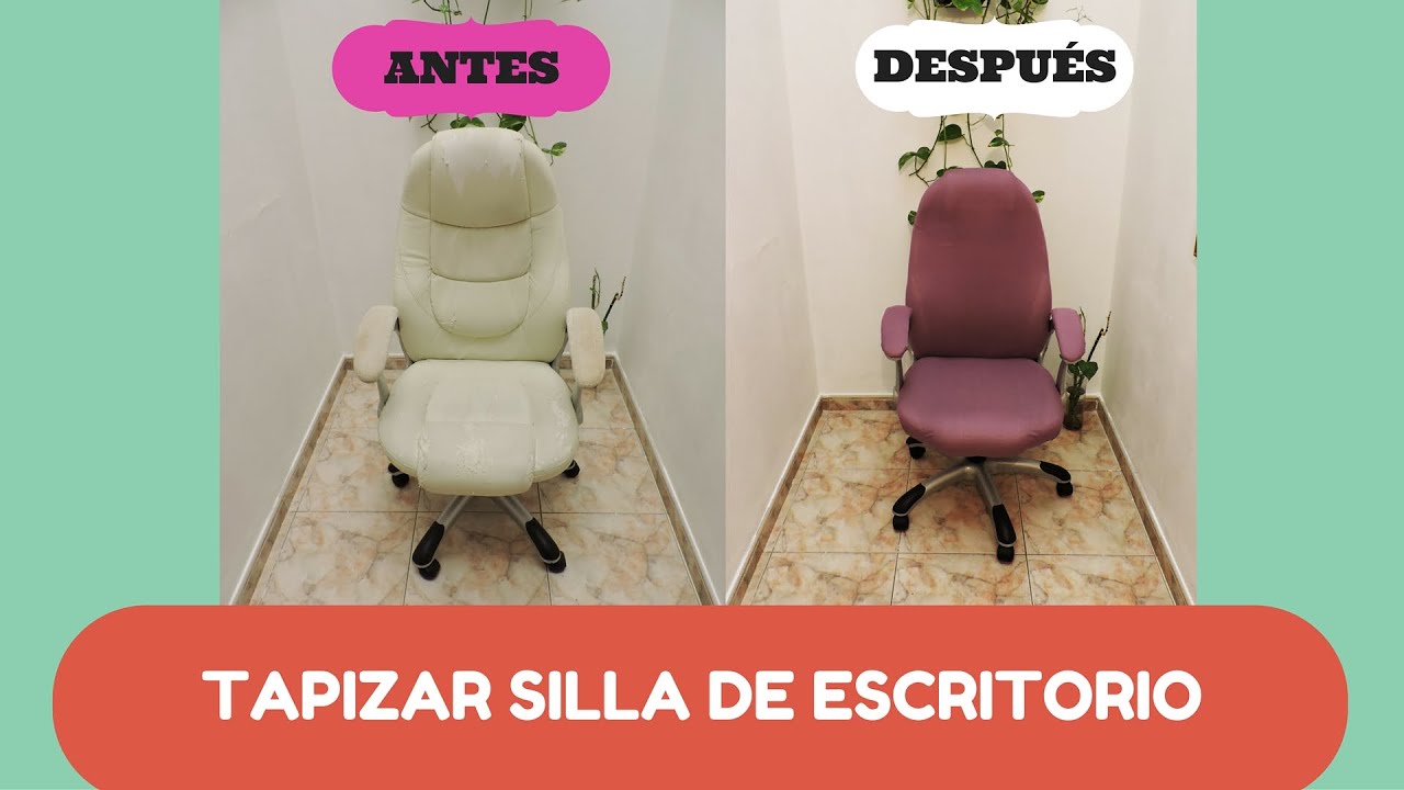 FORRAR SILLA DE ESCRITORIO. DIY RECUPERACIÓN.