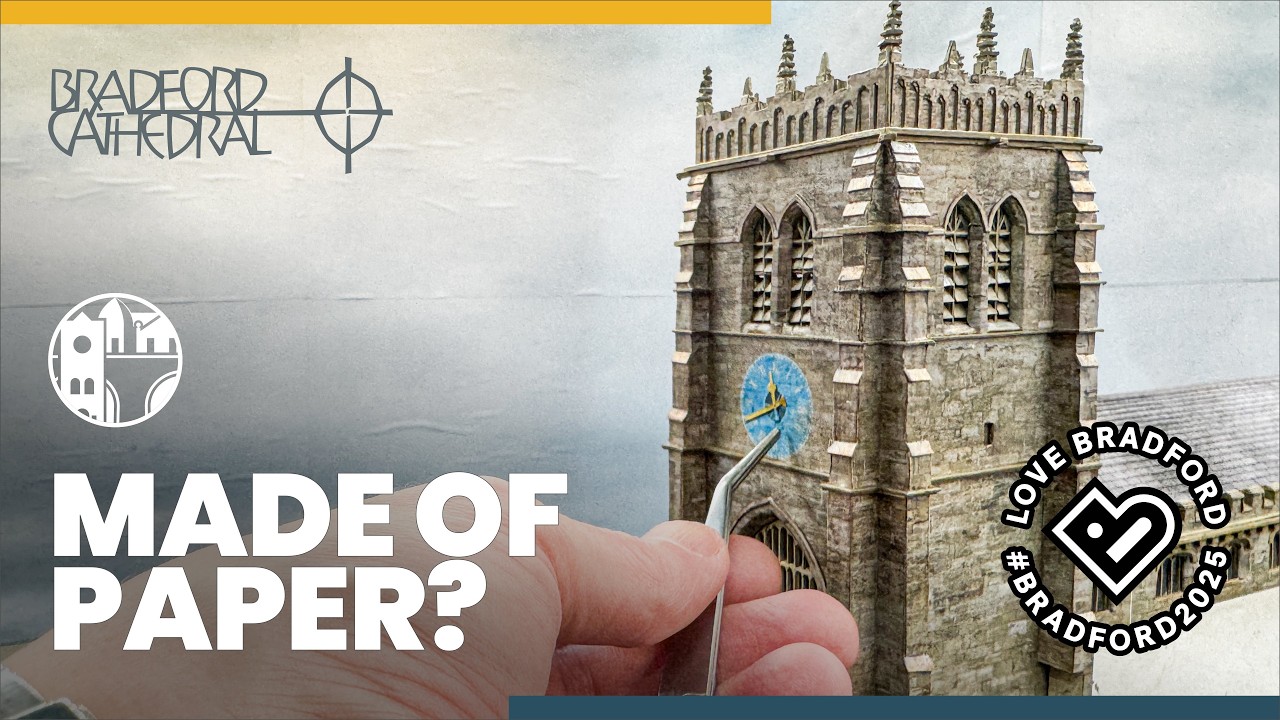 This cathedral tower is made of paper and card and is finally complete!