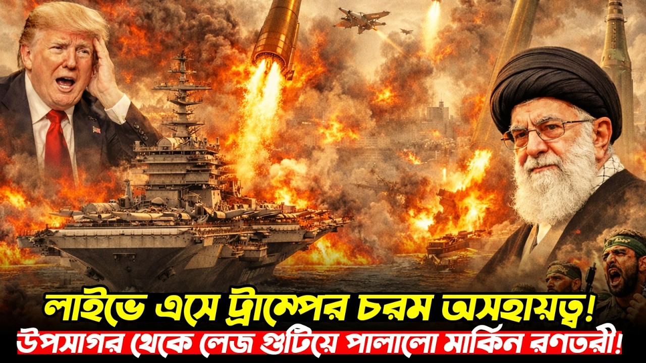 ট্রাম্পের চরম অসহায়ত্ব! পালালো মার্কিন রণতরী, ইরানের খোররামশাহ-৪! | US Iran | Durbin News
