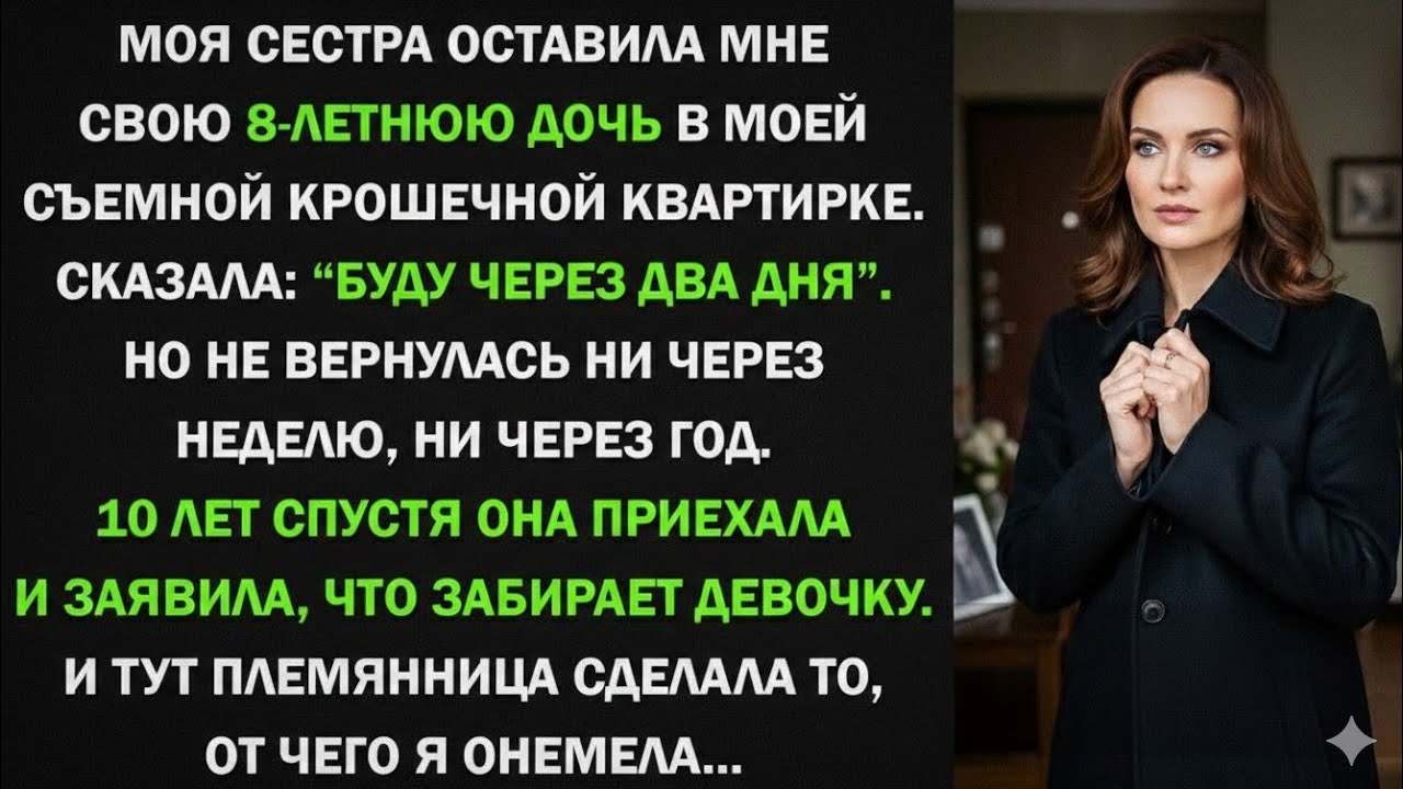 Сестра оставила мне свою 8-летнюю дочь и исчезла. Спустя 10 лет вернулась, чтоб забрать девочку