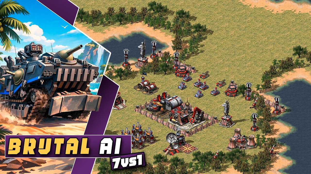 Моя база разрушена! | Red Alert 2 | 1 против 7 + Супероружие