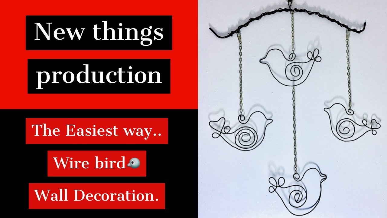 How to craft a wire bird wall art easy.🐦 ( Decorations )
