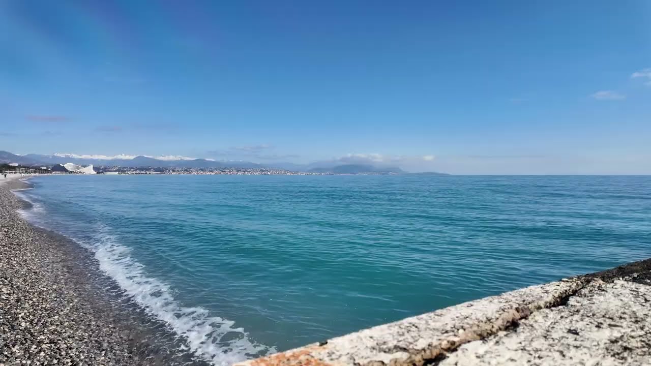Relax, 4K, Cote d' Azur, Meditation, Sea, Sun, Beach, Antibes to Nice, France