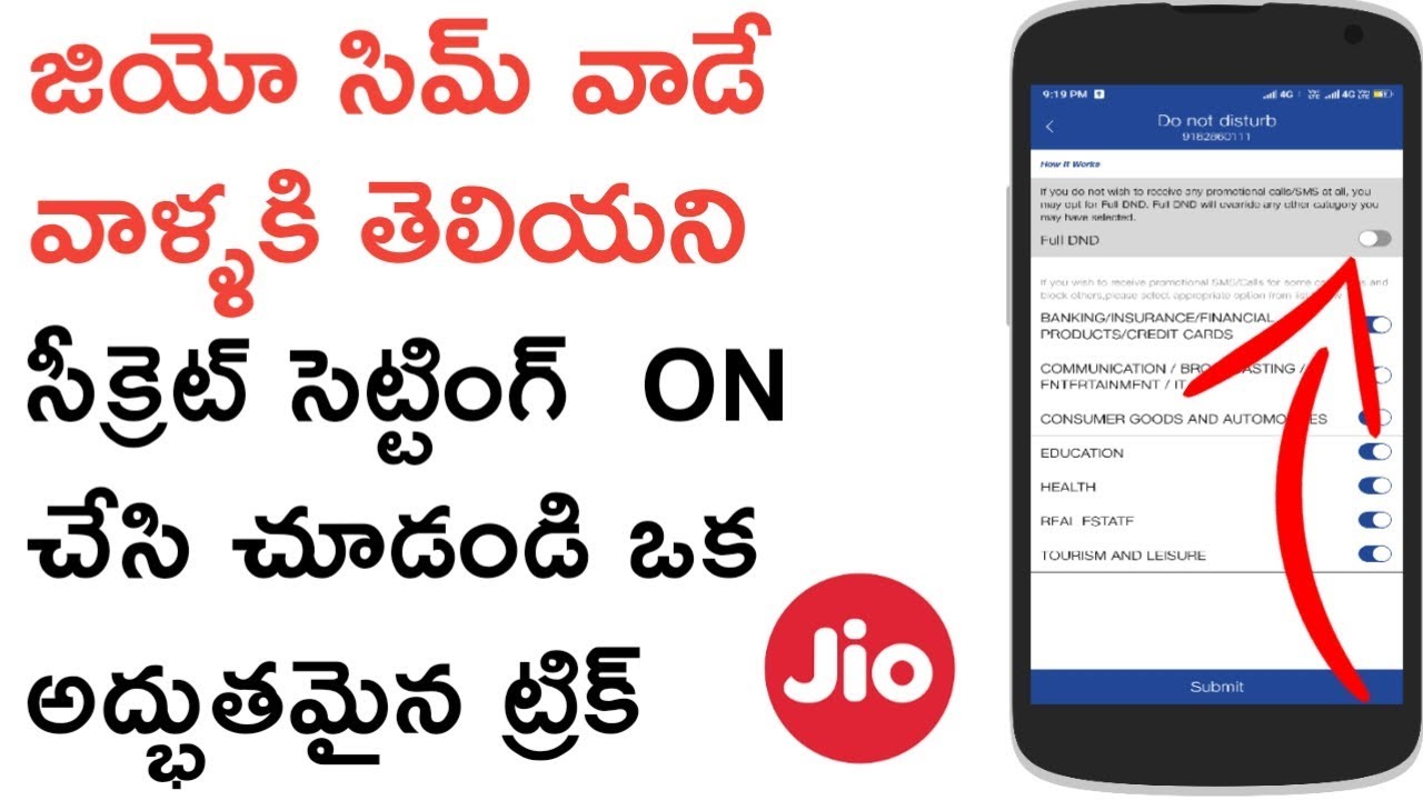 Jio sim Secret hidden setting on my jio app in telugu | my jio hidden settings