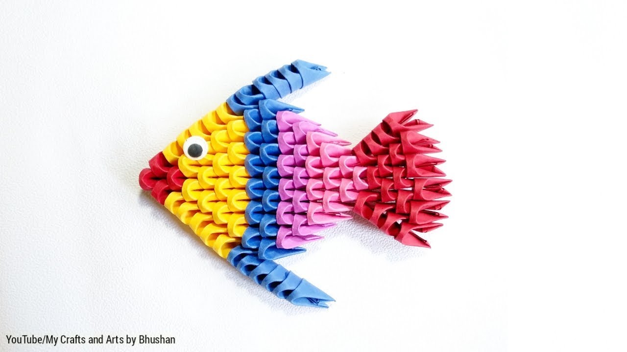 3d Origami Fish | how to make a paper fish?