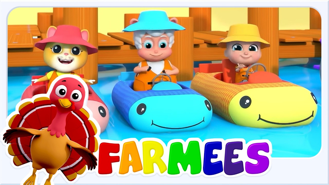Farmees Ramer Ramer Ramer Votre Bateau | Comptine pour Enfants | Chanson de Bateau