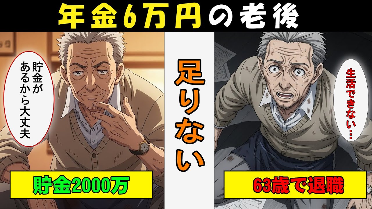 【漫画】63歳で早期退職…年金6万円・貯金2000万円では老後が破綻する現実
